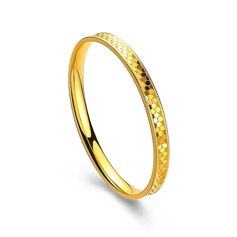 Высококачественный женский браслет 9999 настоящий золотой в виде чешуи дракона