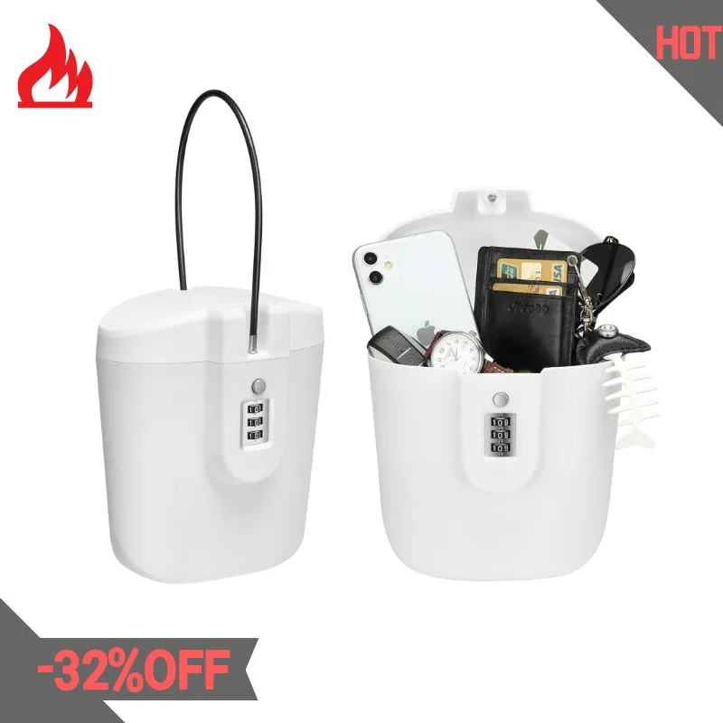 

Password Box 3-Digit Combination Lock Beach Bucket Storage Box Hiking Sports Outdoor Security Storage Box