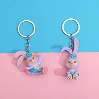 creative cute new keychain ballet rabbit splits rabbit star delu key chain pendant female gift