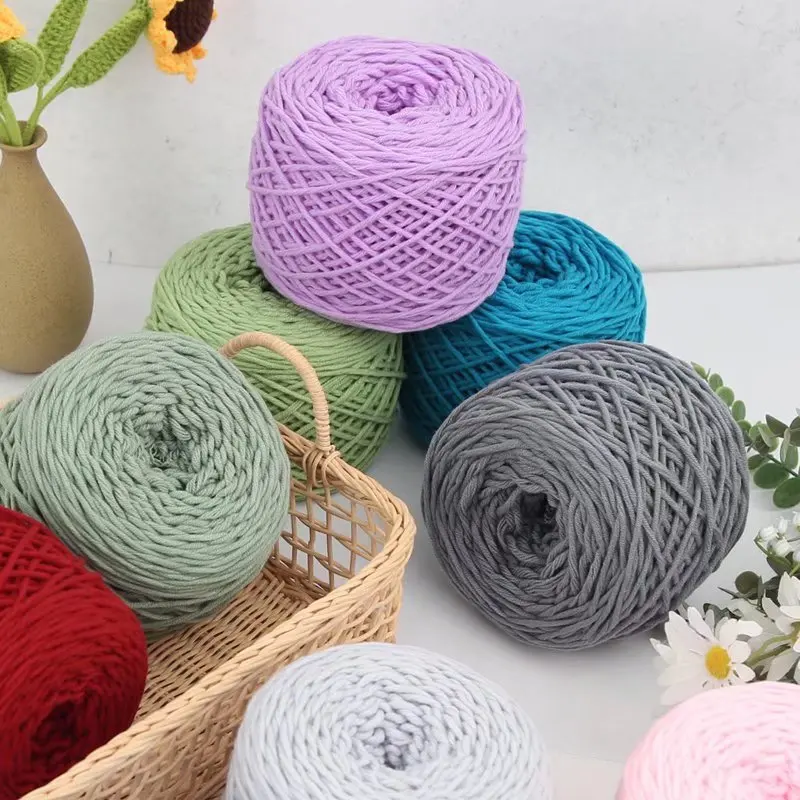 

200g/Pc Tufting Cotton Yarn Soft Thick 8ply Milk Cotton Yarn For Tufting Gun Diy Knitting Crochet