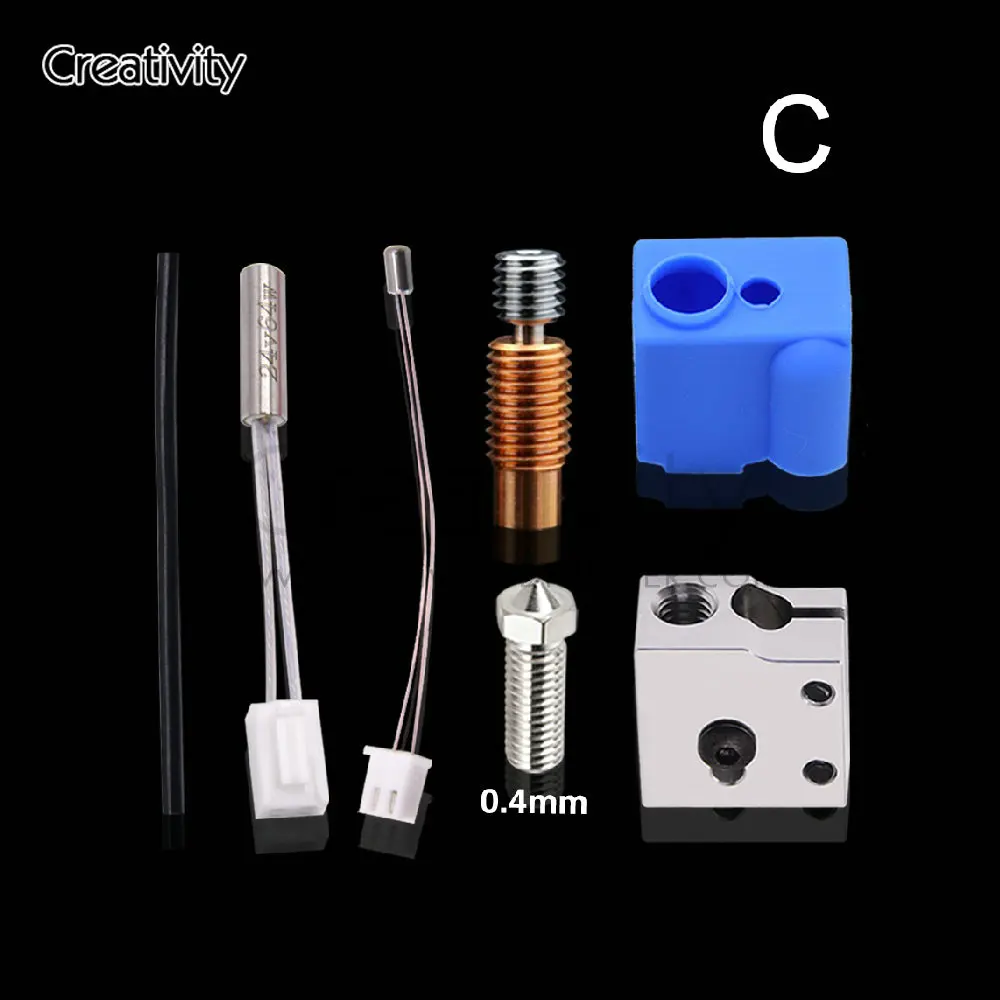 Creativity Artillery SidewinderX1 Genius Volcano Silicone Sock Nozzle Heating Block Throat Bi-metal Heatbreak Heater Thermistor Creativity Artillery SidewinderX1 Genius Volcano Silicone Sock Nozzle Heating Block Throat Bi-metal Heatbreak Heater Thermistor