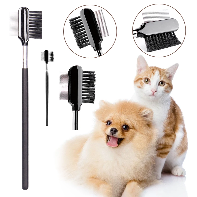 

Removing Crust Brush Remover Mucus Cat Grooming Eye Pet Comb Brush Double-sided Dog Tear Supplies Small Pet Eye For Comb Stain