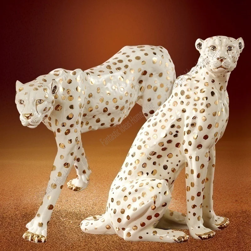 

Nordic Fashion Lucky Leopard Statue, Home Decoration, Gifts, Interior Decoration, Living Room Ornaments, Crafts, Birthday Gifts