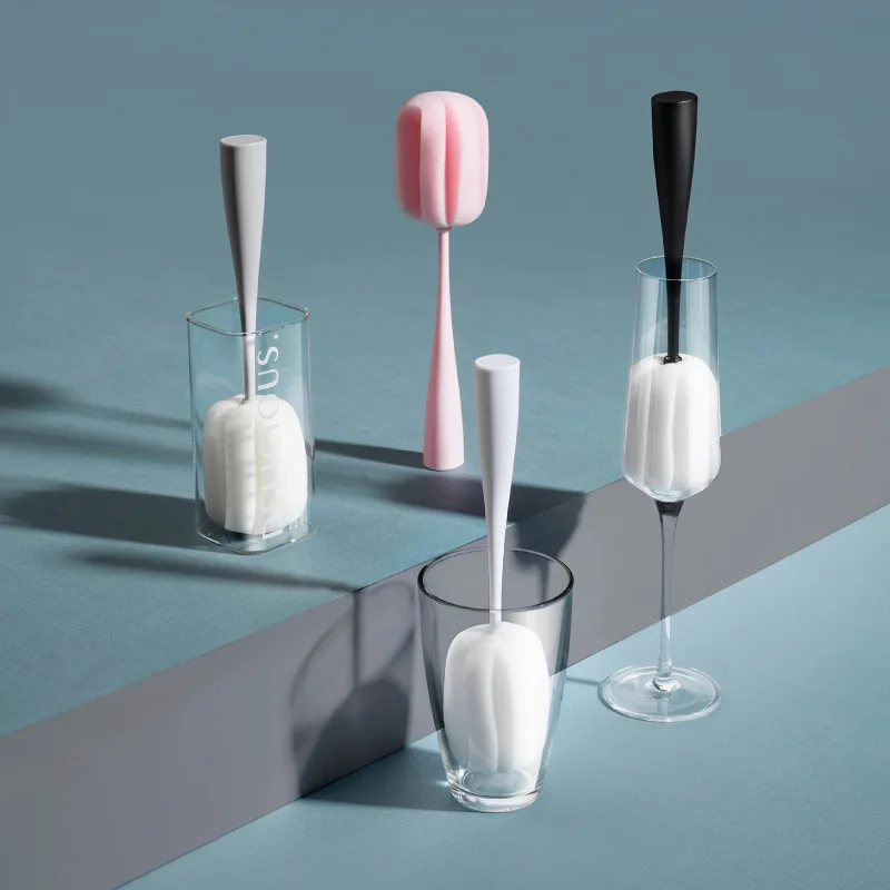 

Щетка для детской бутылки с длинной ручкой, щетка из мягкой губки, щетка для мытья бутылки с водой, инструмент для мытья стеклянных стаканов, кухонный инструмент для очистки, специальные инструменты