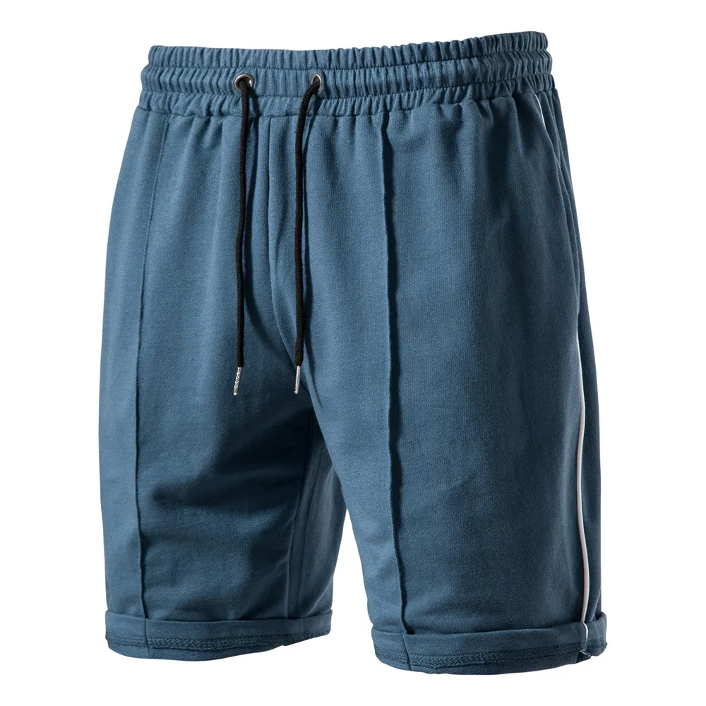 

Men's Shorts Summer Sports Pants Men Cotton Elastic Casual Shorts 2022 Solid Color Knee Length Sweatpants