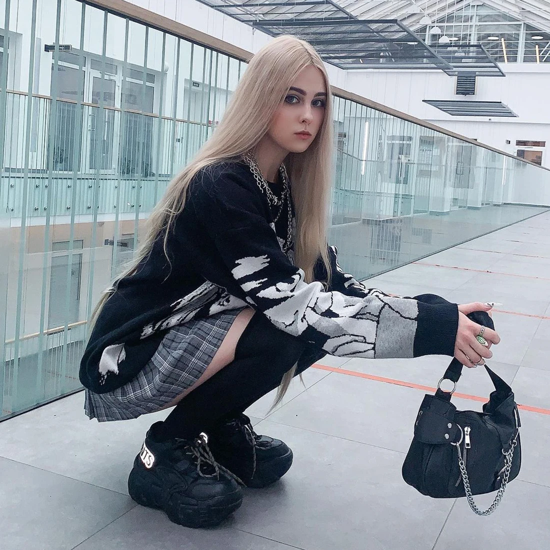 Трикотажный свитер с аниме девушкой Death Note пуловер 2021 уличная одежда в стиле