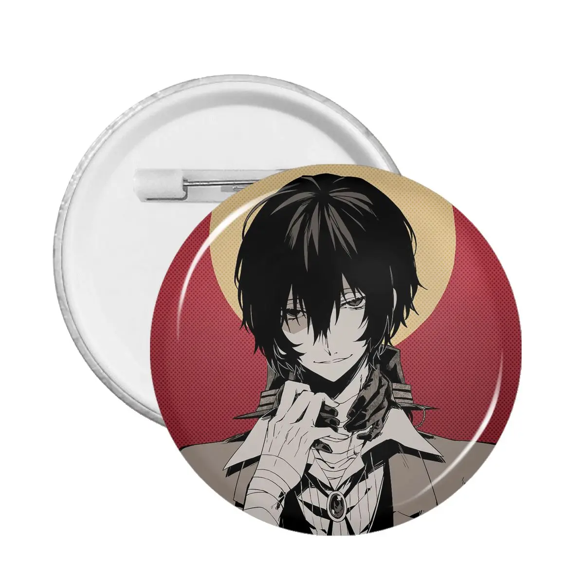 

Ryuunosuke Akutagawa Badges Bungou Stray Dogs Anime Brooches for Hat Lapel Soft Button Pins Funny Anime Collections Gift