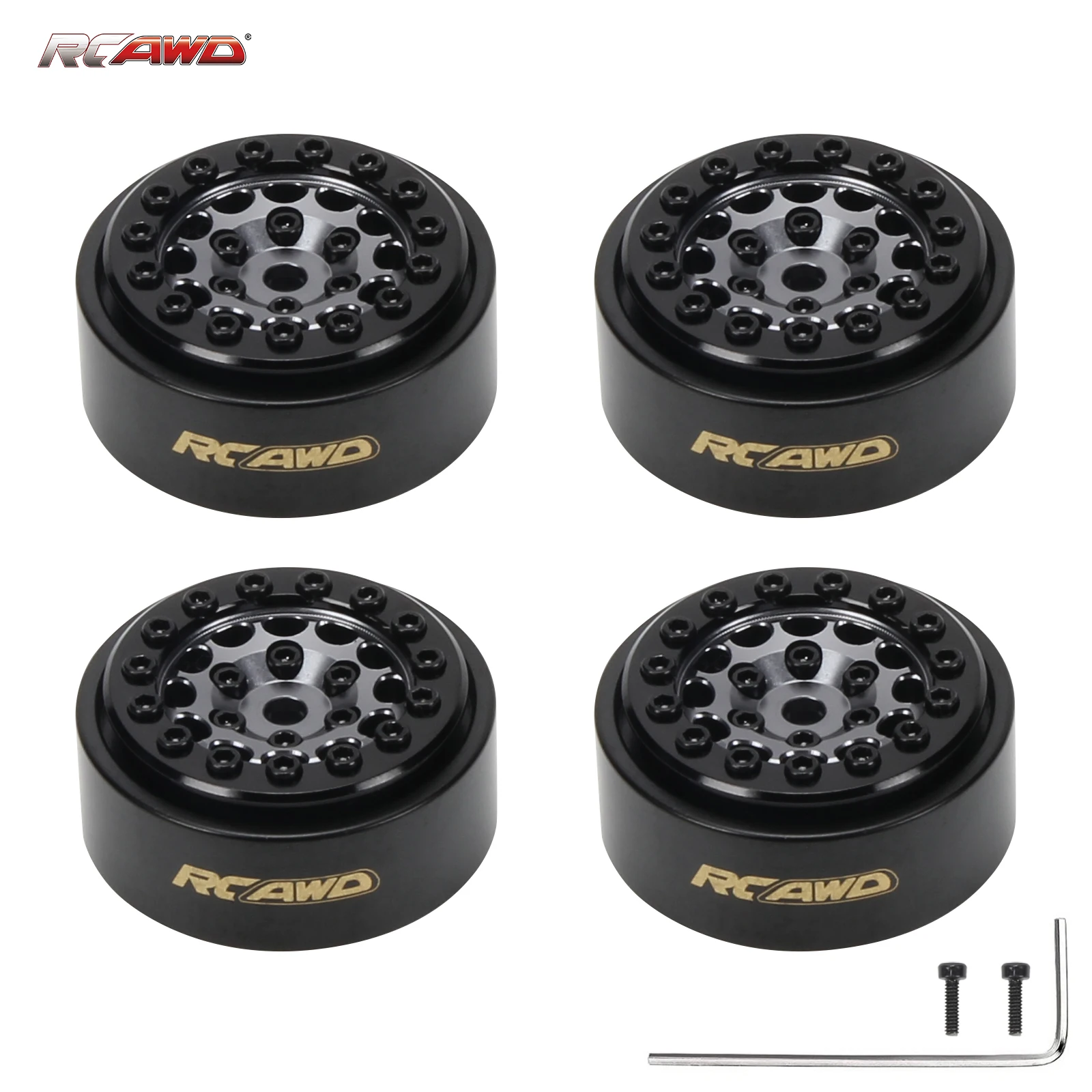 RCAWD сплав 1 0 Beadlock SCX24 колесный обод и Стопорная гайка для Axial 1/24 Series Запчасти