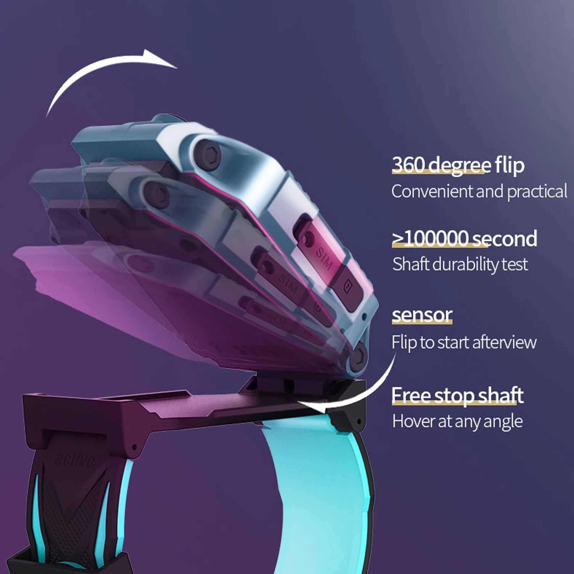 Смарт-часы Icreative Z8 детские водонепроницаемые 2G с SIM-картой возможностью поворота