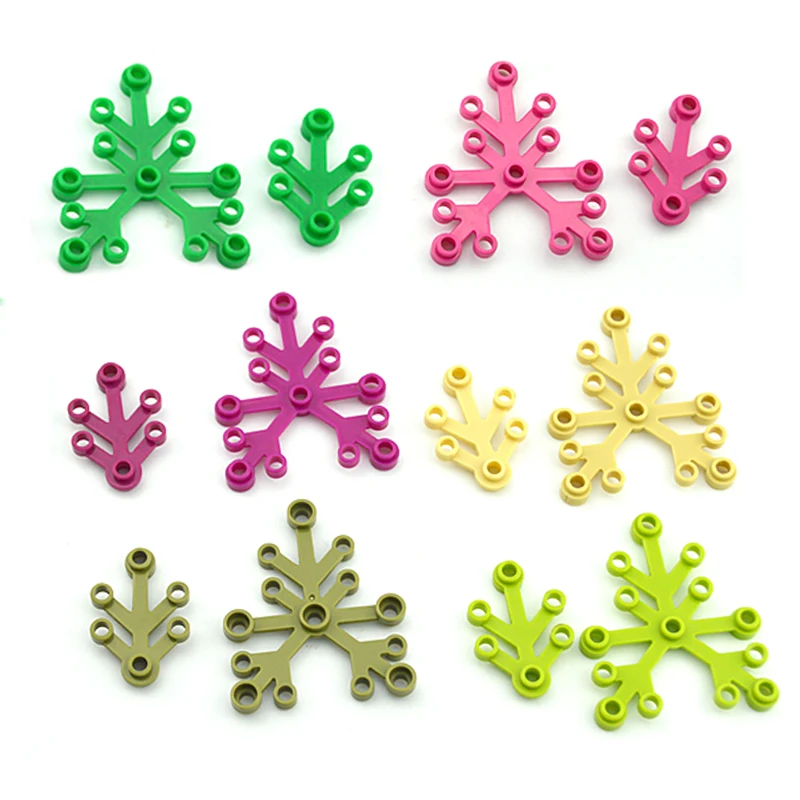 40-80pcs Plant Tree Grass Leaves Flower City Accessories Compatible all brands Building Blocks Garden DIY Bricks river baseplate - купить по
