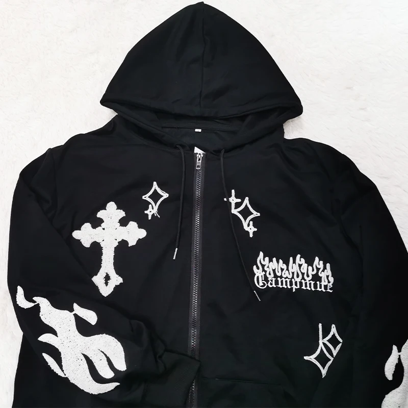 

Худи женское на молнии, в стиле ретро, свободного кроя