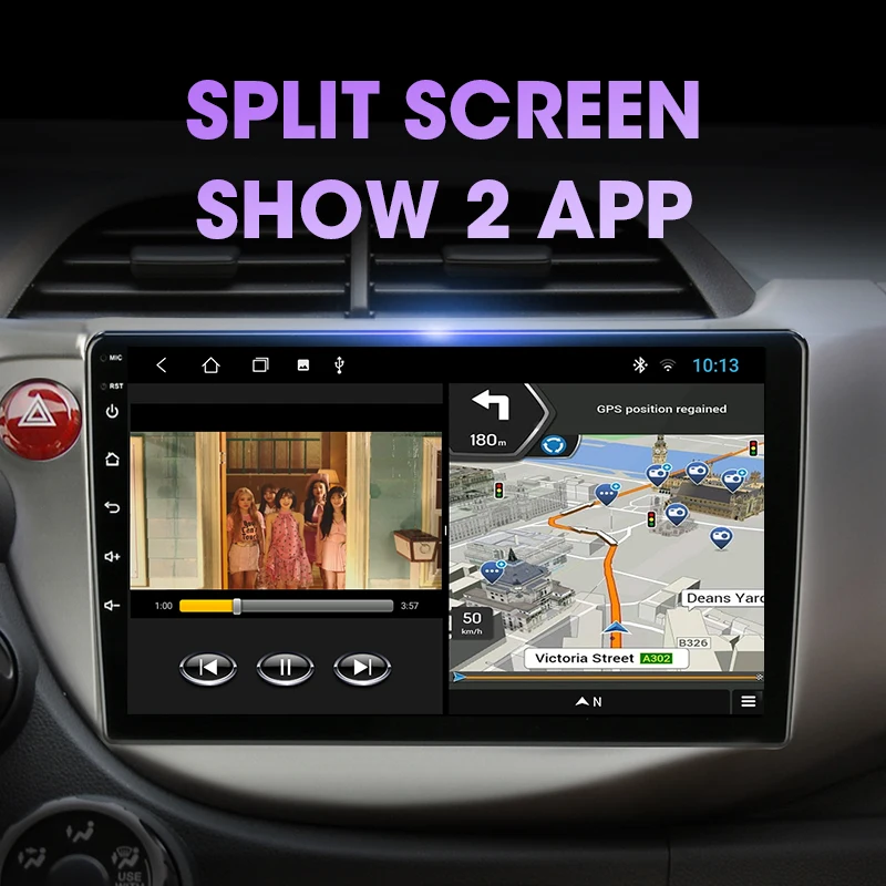 jmcq 2 din android 11 0 car radio for honda fit jazz 2007 2013 multimedia video player mirror connection split screen head unit free global shipping