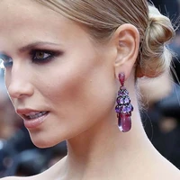 soramoore trendy luxury original cubic zirconia earrings trendy charms dubai pearl statement earring for women wedding jewelry