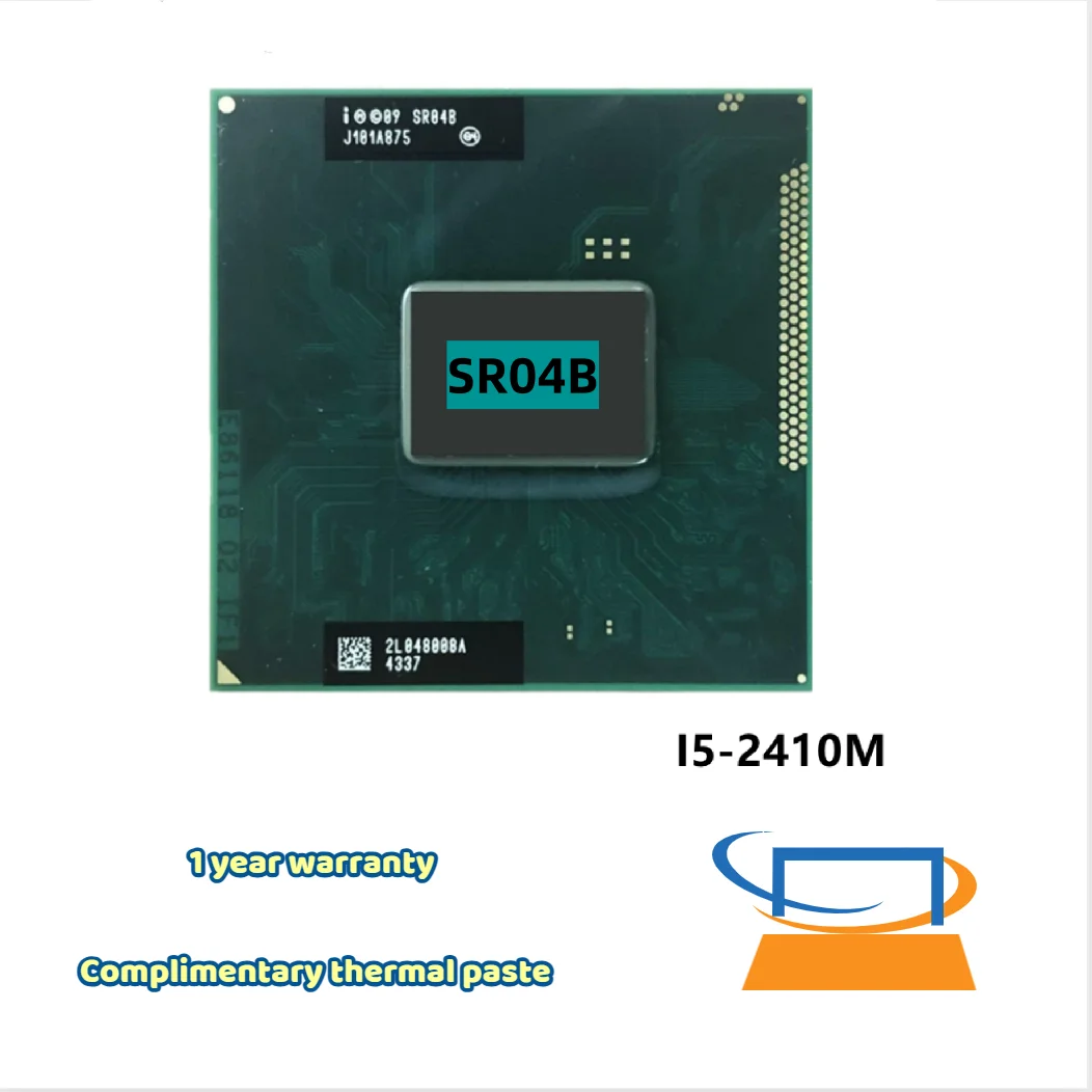 

Процессор Core i5-2410M, ЦП для ноутбука, i5 2410M SR04B двухъядерный, разъем G2/rPGA988B, 35 Вт, 2,3 ГГц, 3 Мб кэш-памяти