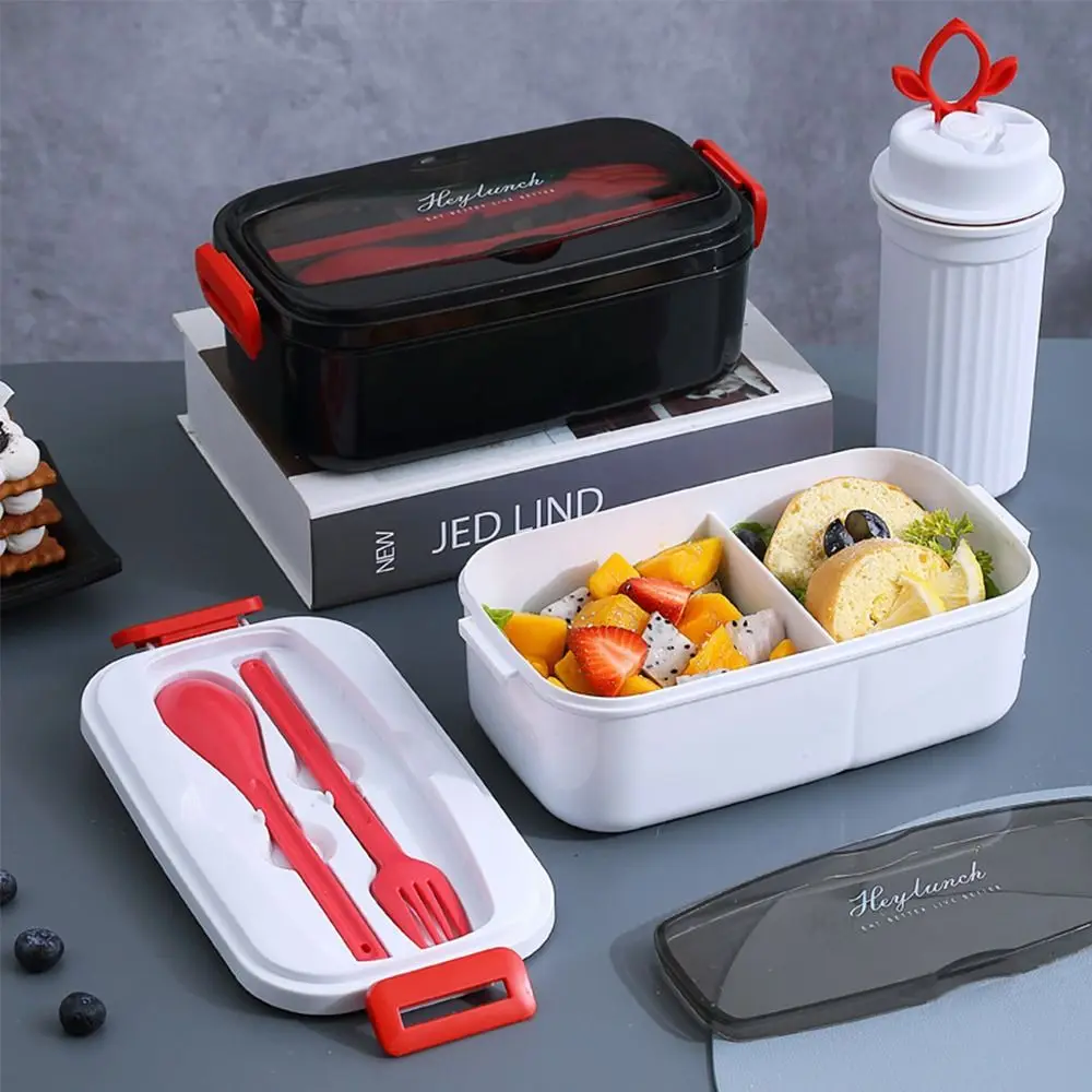 

Leak Proof Plastic Sealed Waterwash Microwave Bento Box for Students Office Workers with Soup Bowl Tableware Lunch Box