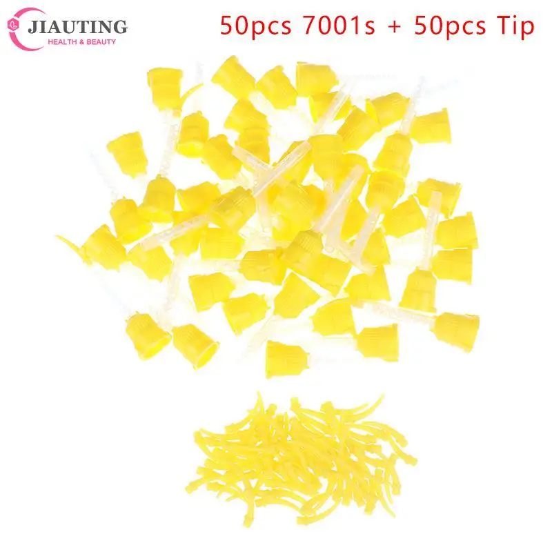 50/100 шт. стоматологические материалы, стоматология, силиконовый каучук, конвейерная смешивающая головка, одноразовые оттискные сопла, смешивающие наконечники, смешивающая трубка