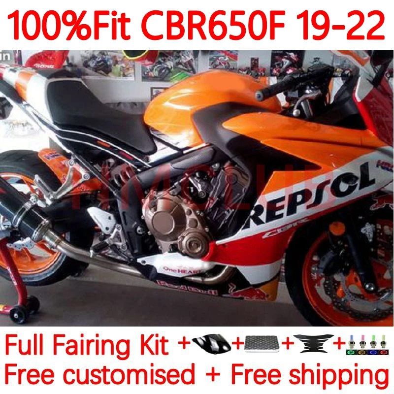 

OEM Корпус для HONDA CBR 650F 650 Φ CBR650 F CC CBR650F 2019 2020 2021 Φ 19 20 21 22 оранжевый обтекатель blk 58No.23