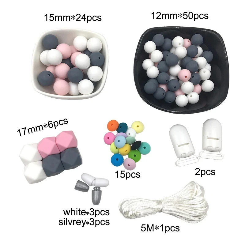 ABCPICK в упаковке силиконовые бусины для пищевых продуктов подарок душа подвески