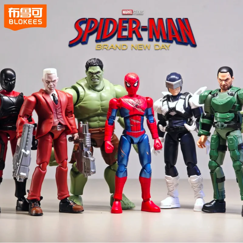 Фото Blokees Marvel Spider-Man: Beyond Edition, Том 1, Коллекционная подвижная фигурка-конструктор Snap Fit, Официальный подарок №1