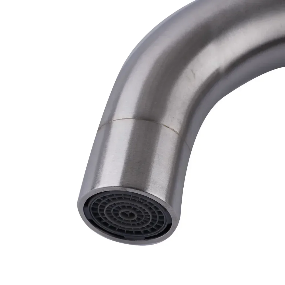 Смеситель для раковины из нержавеющей стали серебристый одинарный смеситель