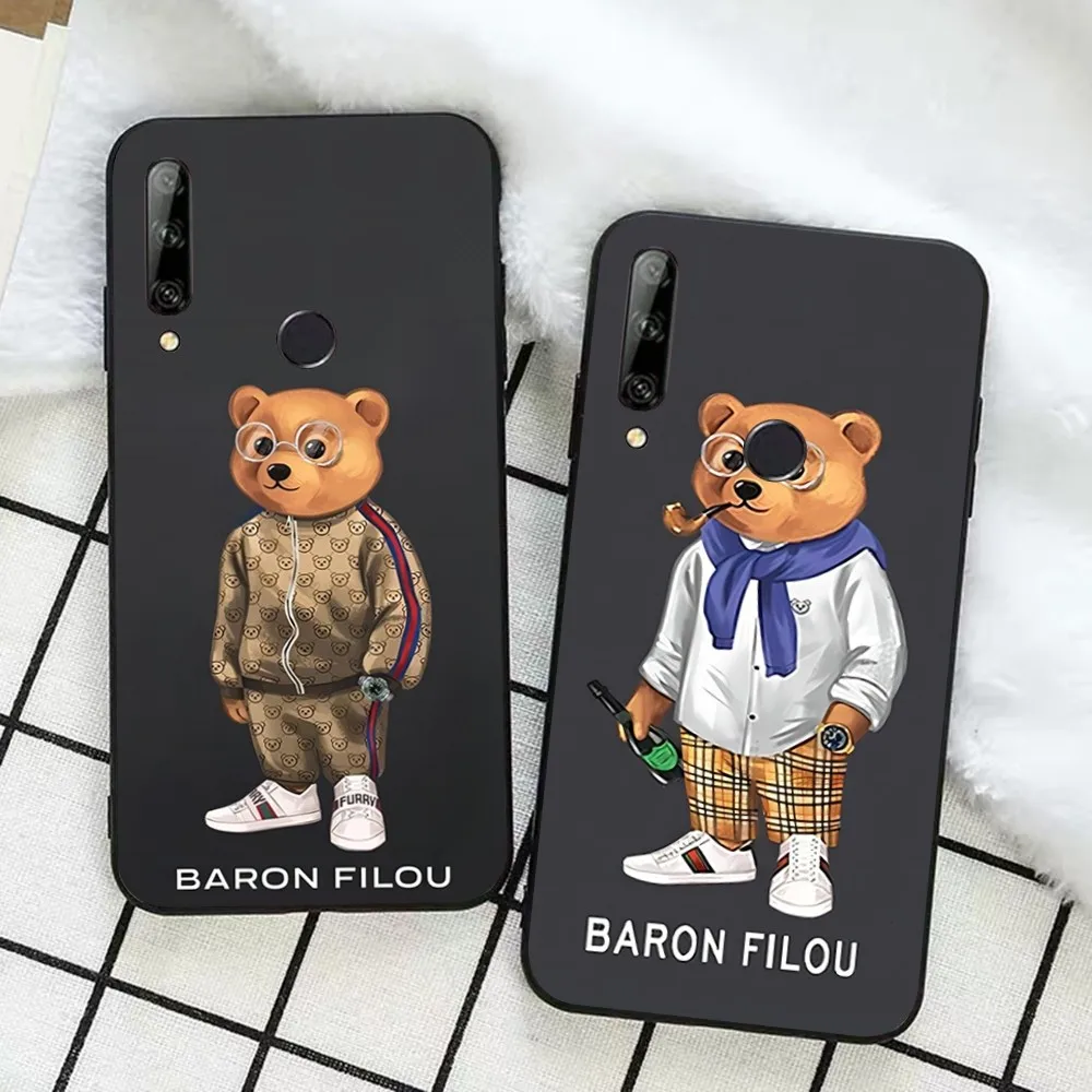 Модный чехол для телефона B-Baron F-Filou Bear Huawei Honor 10 lite 9 20 7A 9X 30 50 60 70 pro plus мягкий