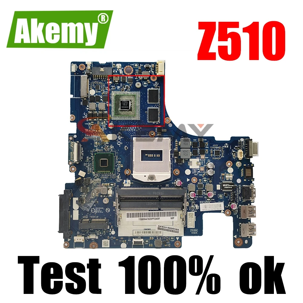 

Laptop motherboard For LENOVO Z510 Mainboard AILZA NM-A181 90004479 SR17E N14P-GV2-S-A1 2G