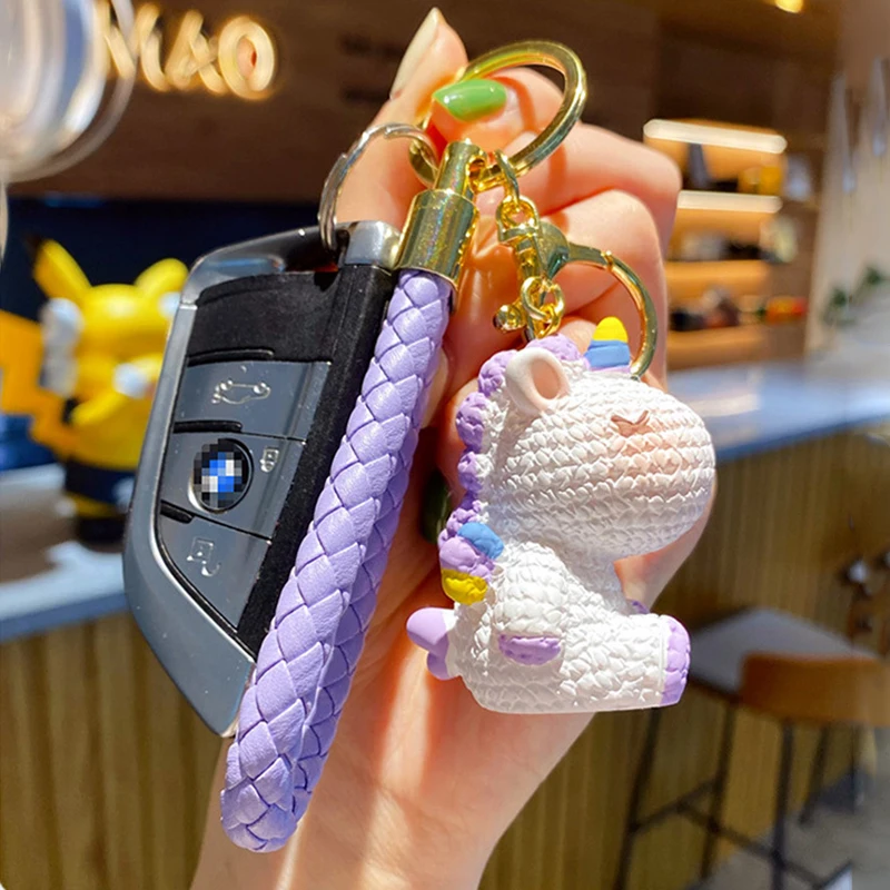 Мультяшный полимерный пурпурный единорог с красным лицом стеснительный женский