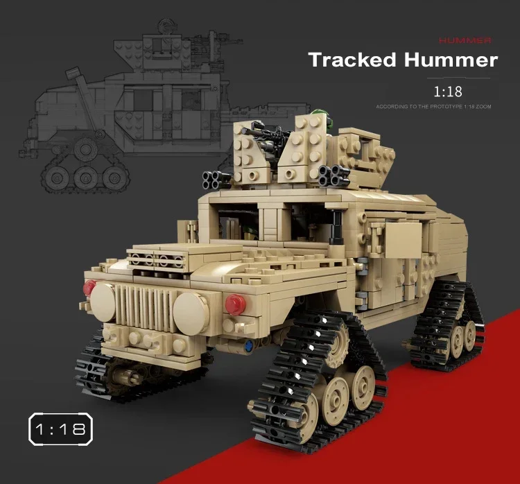 1463 шт. 2 в 1 военный M1A2 Тактический Танк гуммер автомобиль строительные блоки с 6