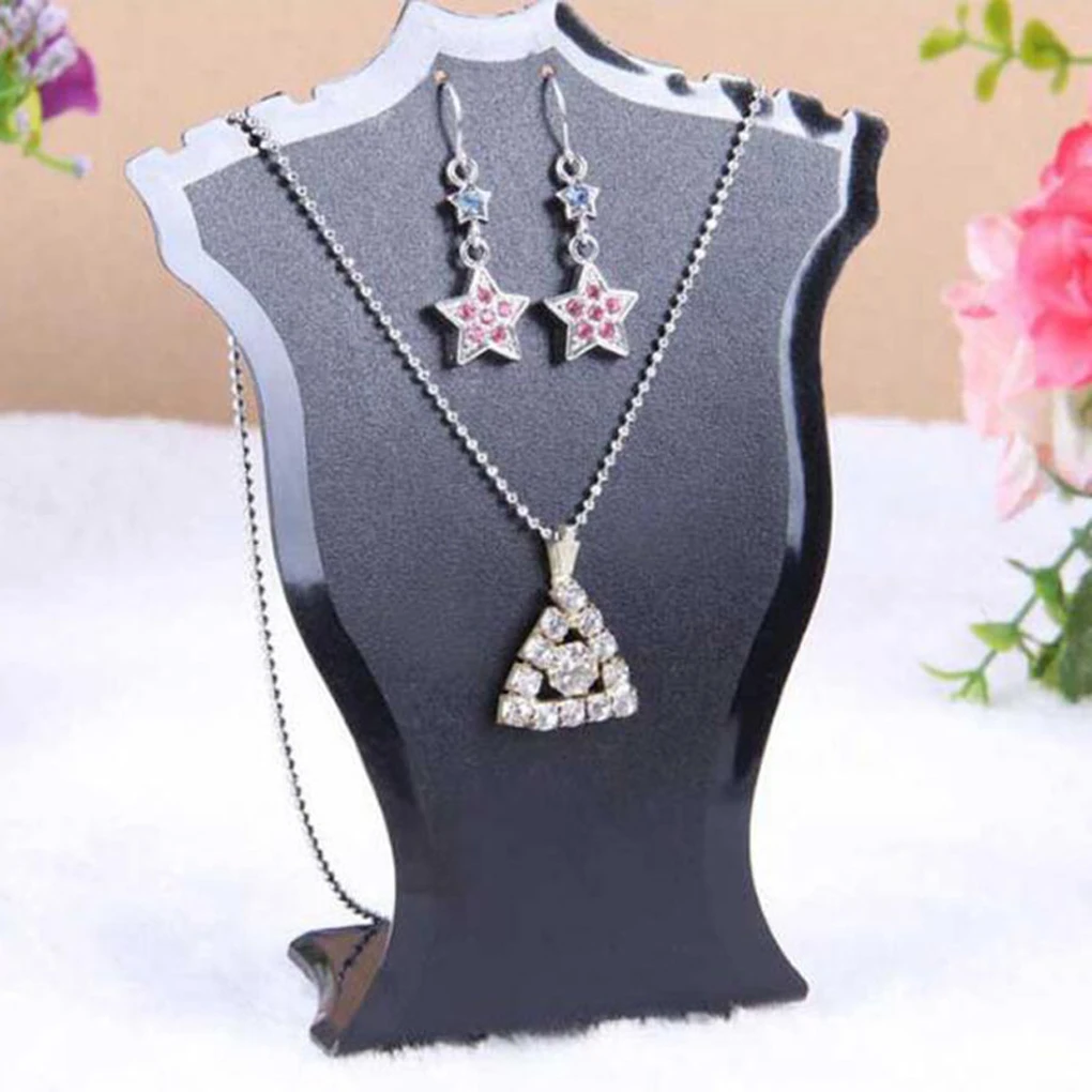 

Display Jewelry Necklace Holder Earring Necklaces Bust Mannequin Pendant Chain Organizer Stand Hanging Storing