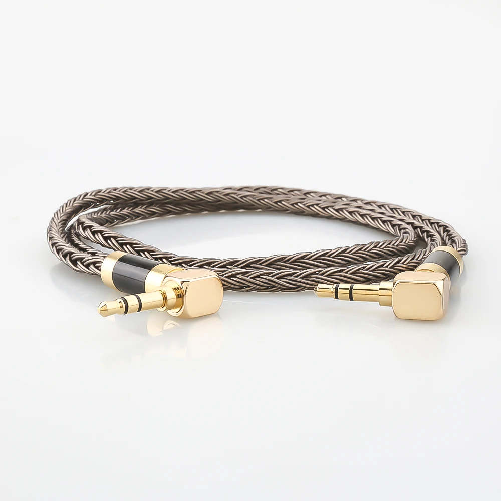 16 ядер 7N OCC 3 5 мм Прямоугольный штекер до угловой aux аудиовход кабель Линия