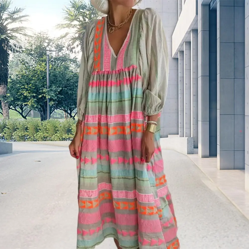 

Платье-макси повседневное женское Платье макси с рукавами-фонариками женское Платье Макси