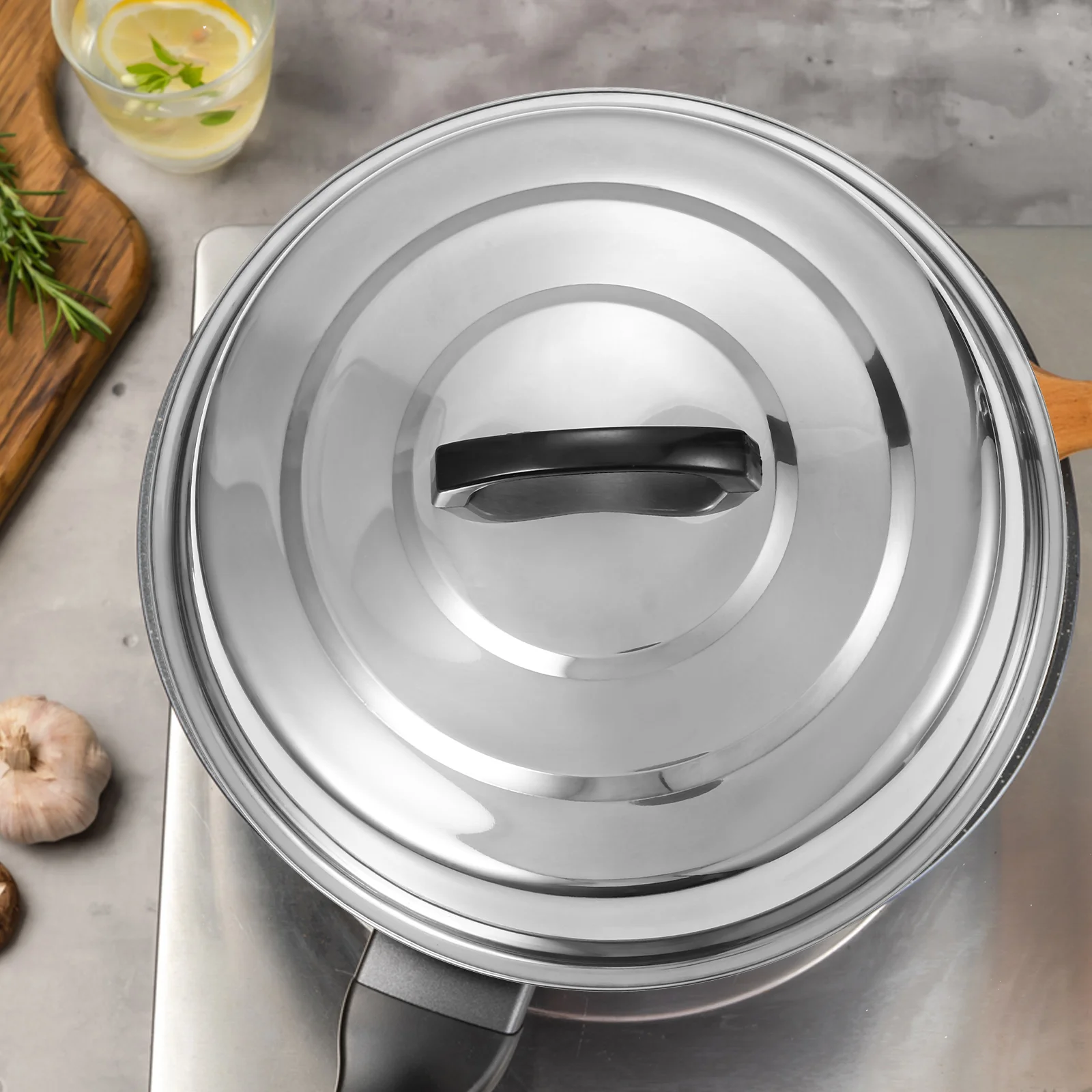 Крышка кастрюли из нержавеющей стали круглая крышка для наметки приготовления