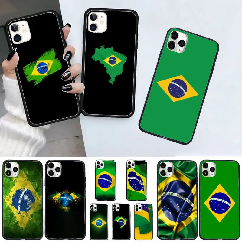 

Brazil Brazilian National flag Phone Case For iphone 12 11 13 7 8 6 s plus x xs xr pro max mini shell