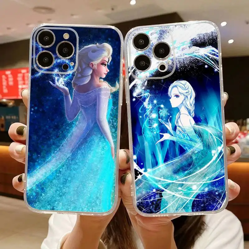 

Cartoon Disney Princess Isa Phone Case For iphone 14 Plus 13 12 11 Pro Max Mini X XS XR Soft Transparent Cover