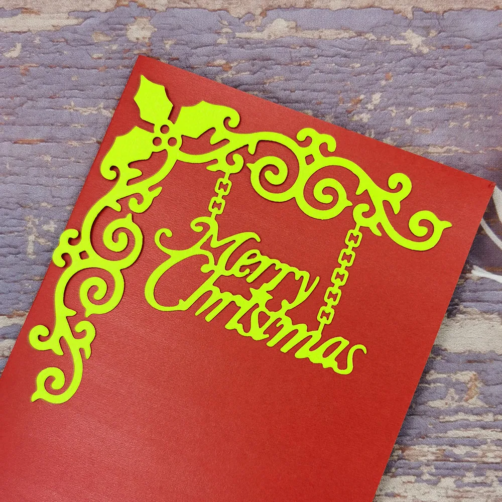 

Merry Christmas Metal Cutting Die Cut Mold Photo Album Card Making Stencil Paper DIY Craft Handmade Happy Birthday Mould