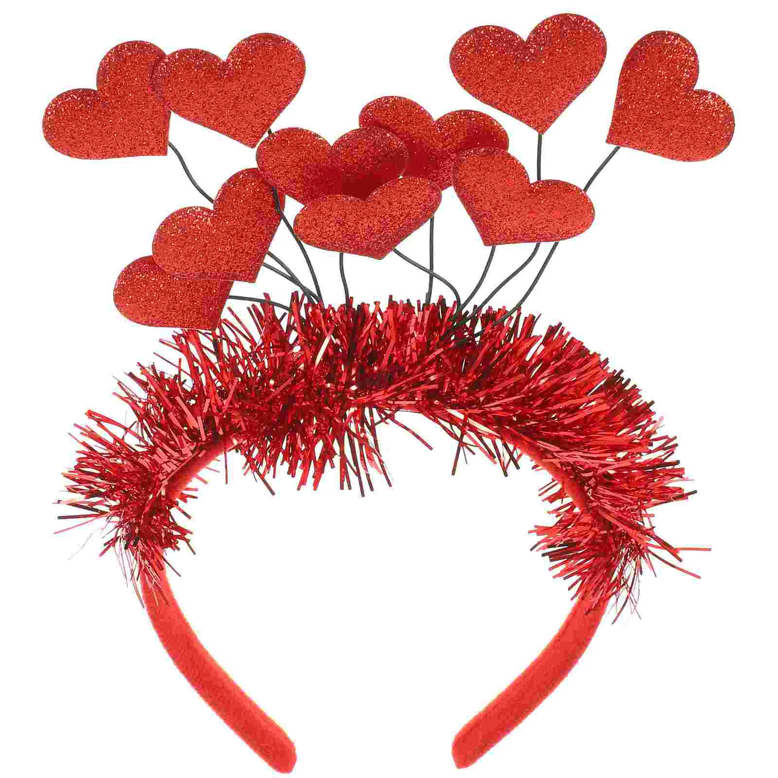

Heart Headband Party Prop Valentine's Day Theme Romantic Hair Decor Festival Shape Ribbons