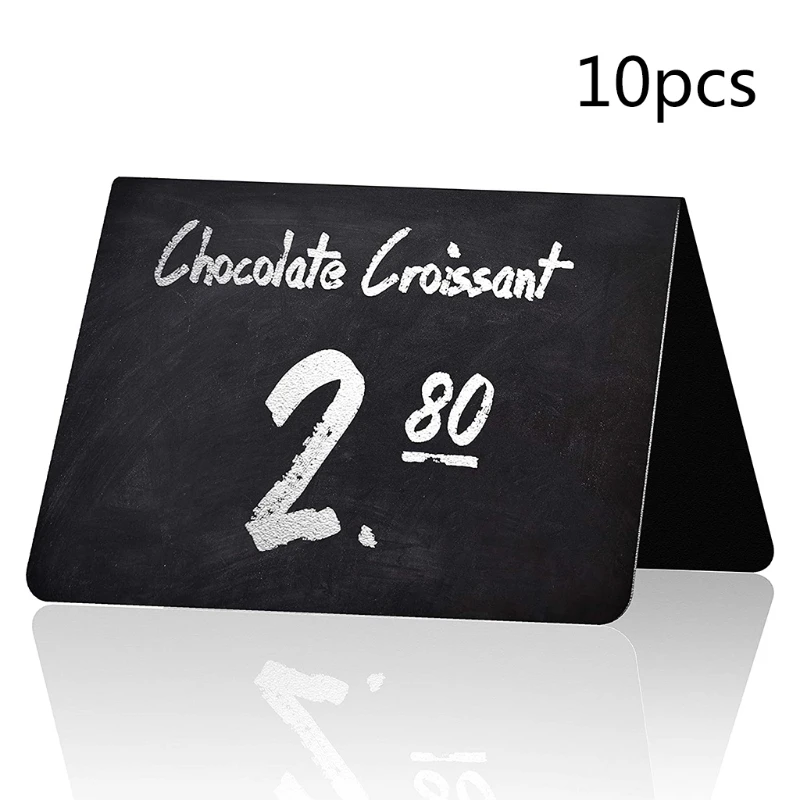 

10pcs Mini Chalkboard Signs Rectangle Chalkboards for Outdoor Party Table Menus