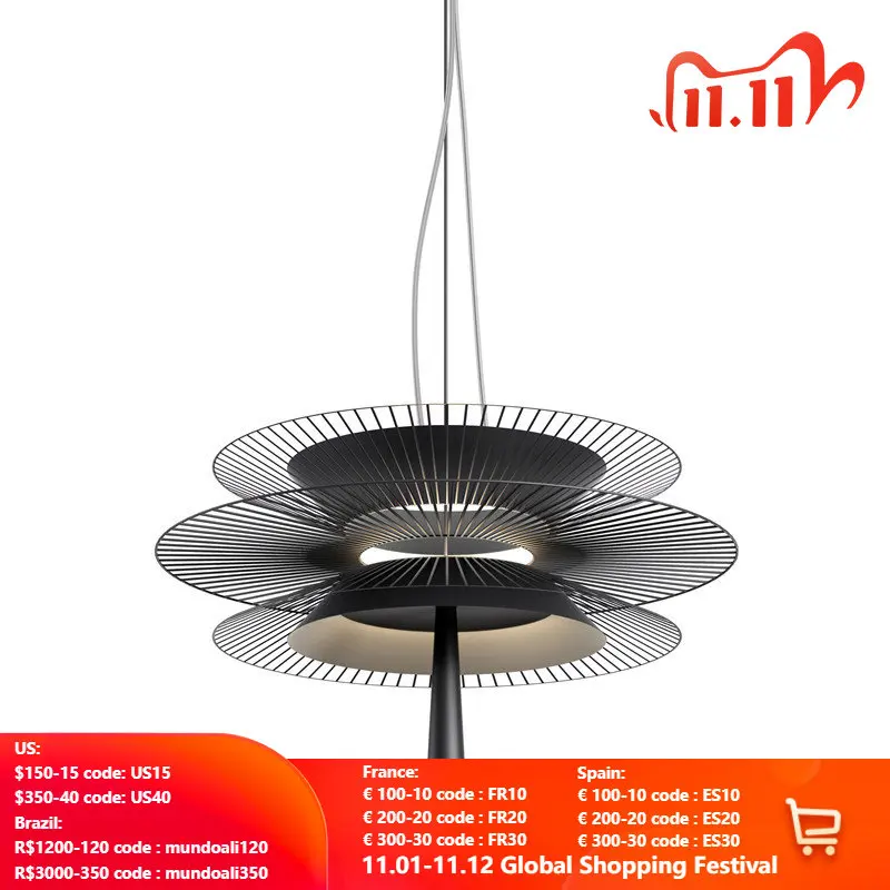 

Modern Creative LED Pendant Light Iron Art Hollow Metal Luster Home Decor Living Dining Bedroom Hotel Villa Indoor Hanging Lamps