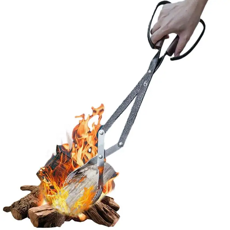 

Log Grabber Campfire Tongs For Fire Pit Heavy Duty 20Inch Log Claw Tongs For Fire Pit And Fireplace Campfires Firewood Stove