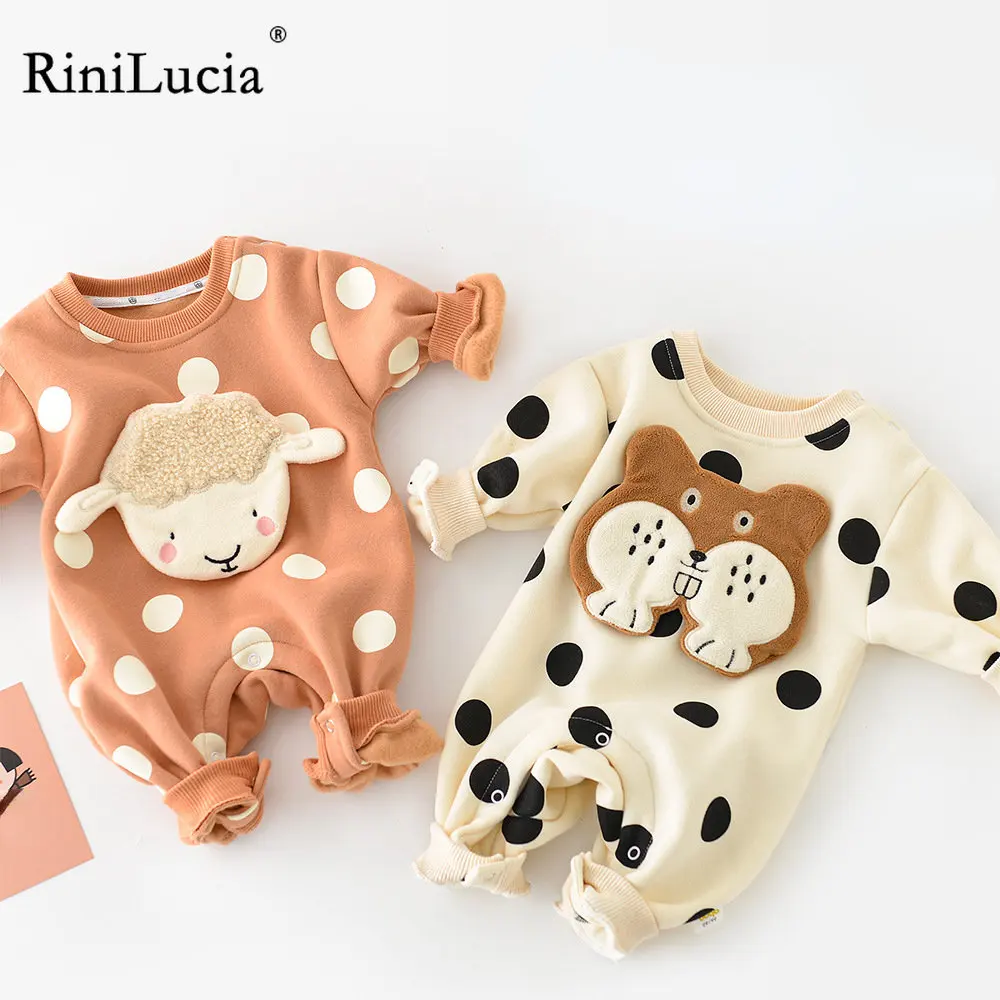 

RiniLucia Baby Romper For Girl Boy Autumn New Born Baby Clothes Long Sleeve Cotton One Pieces Pajamas Newborn Boy Girl Clothes