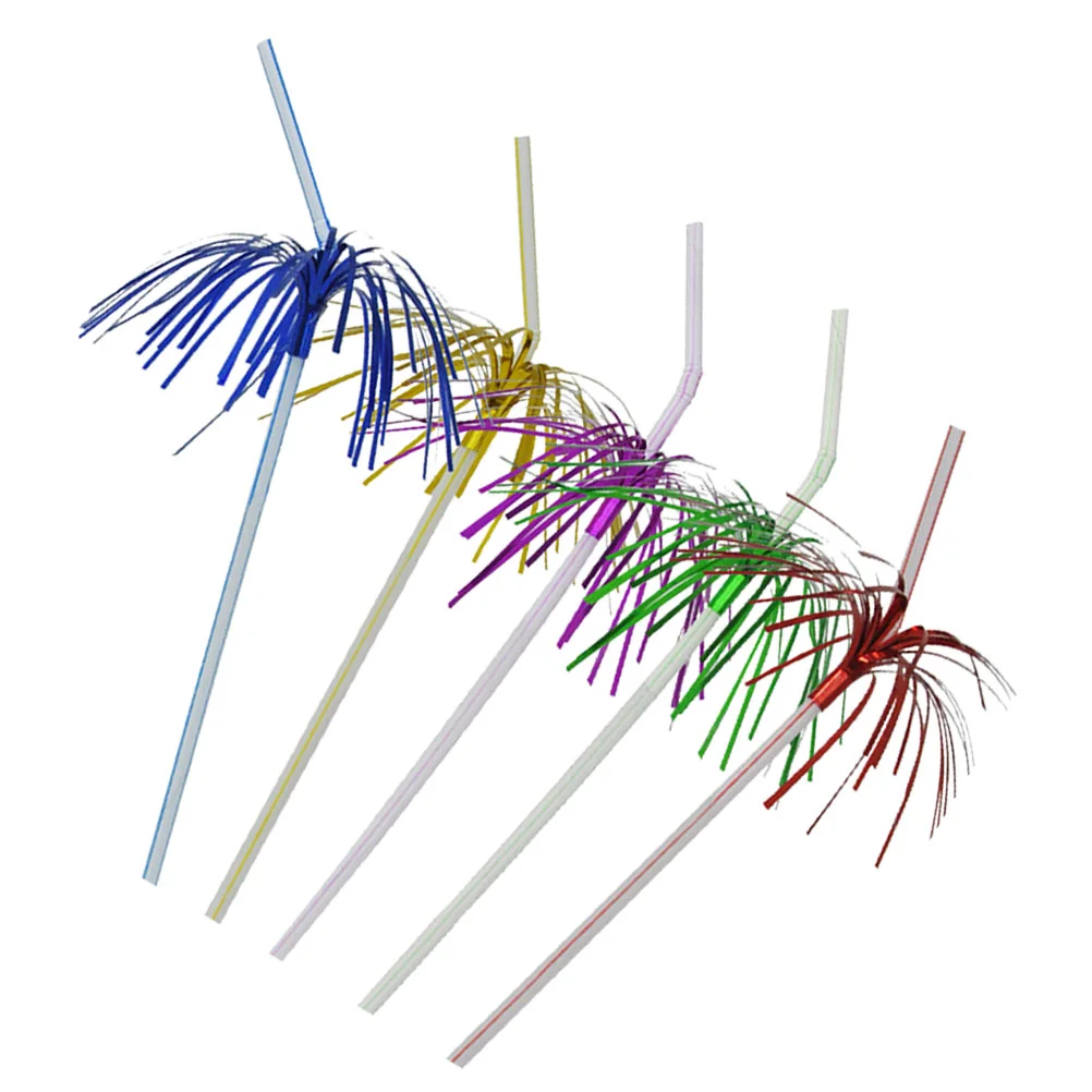 

100 Pcs Colored Straws Drinking Straws Bar Supplies Luau Party Supplies Decorative Straws Decorative Straws Hawaiian Straws