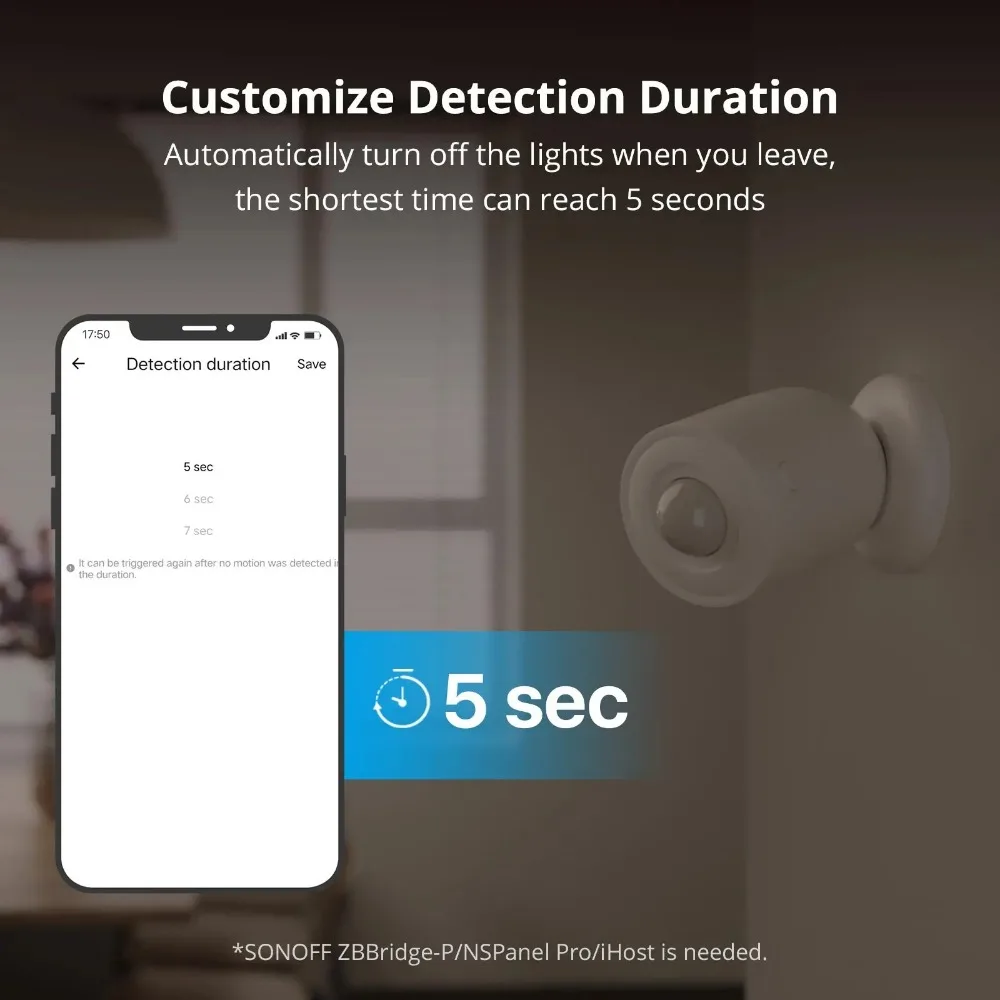 Датчик детектора движения SONOFF SNZB-03P ZigBee 110 ° интеллектуальная безопасность дома