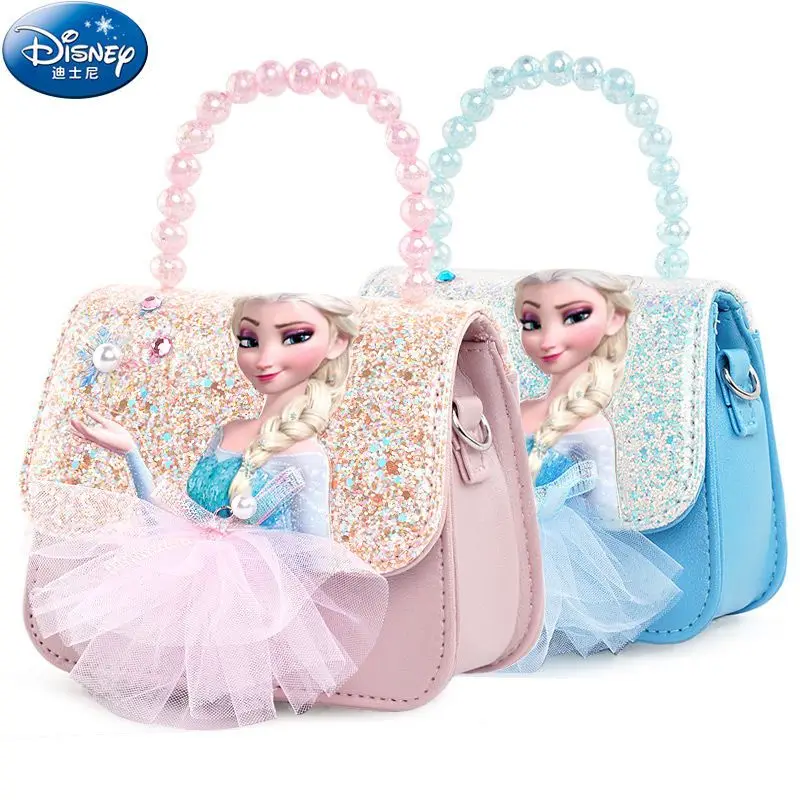 

Disney Kawaii Children's Bag Girls Ice Princess Messenger Cute Hand-held Accessories Elsa Hand Bag Fashion Wallet Holiday Gift