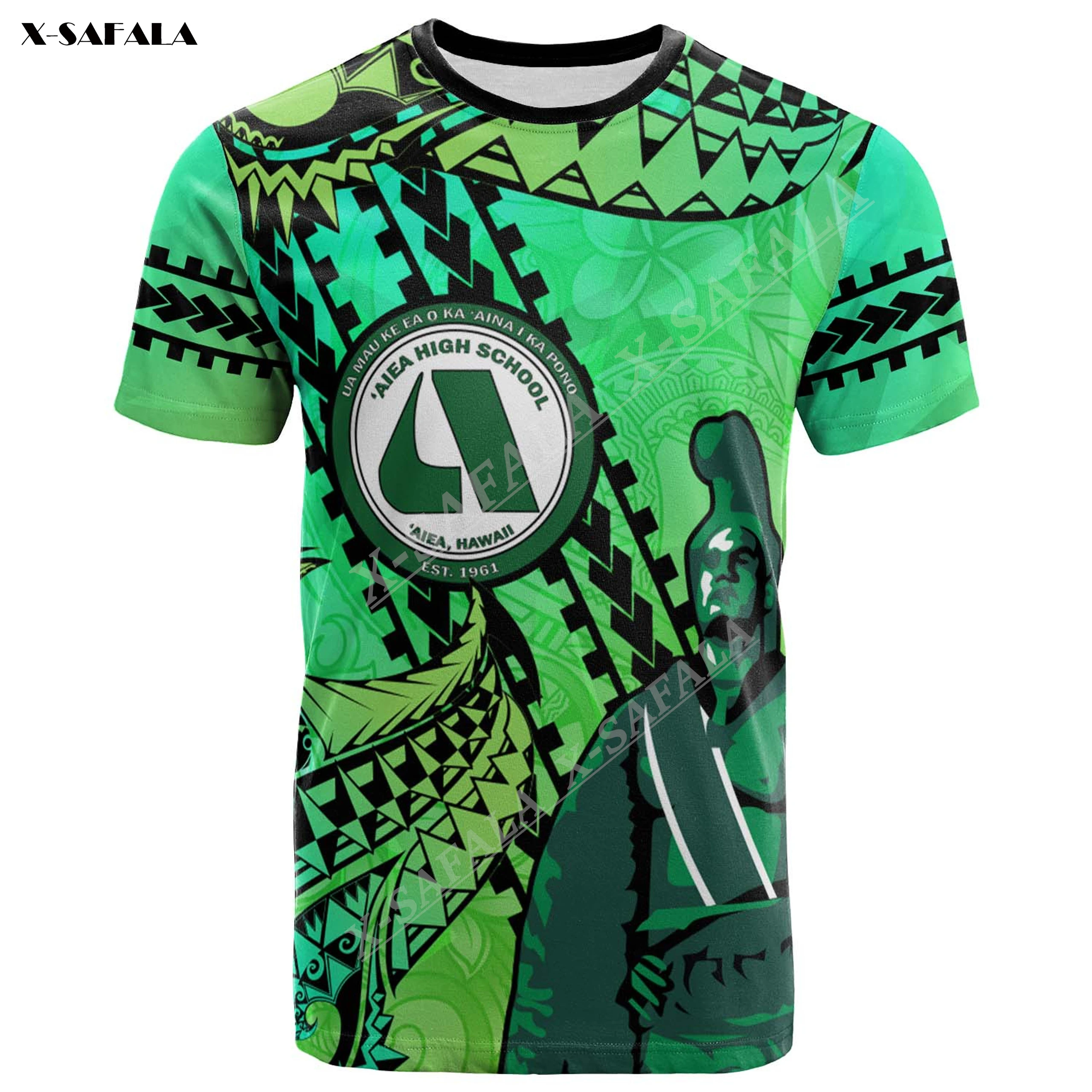 

Polynesian Hawaii All High School Art Culture Pattern 3D Print Men T-Shirt Tops Tees Short Sleeve Casual Quick Dry Breathable