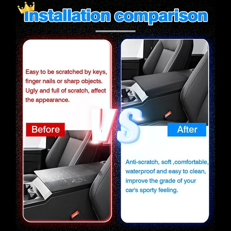 Обложка центральной консоли для Tesla Cybertruck 2024 аксессуары подлокотника защита от