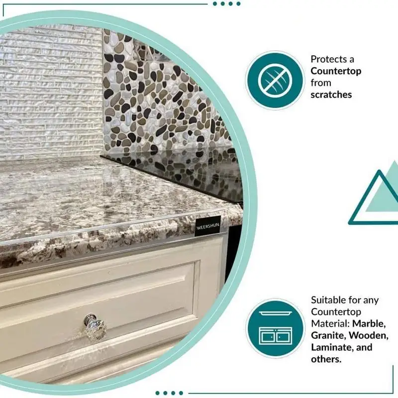 

With Lip Board Countertop Acrylic Clear With Cutting Protect For Transparent Lip Board Kitchen Cutting Anti-slip Countertop For