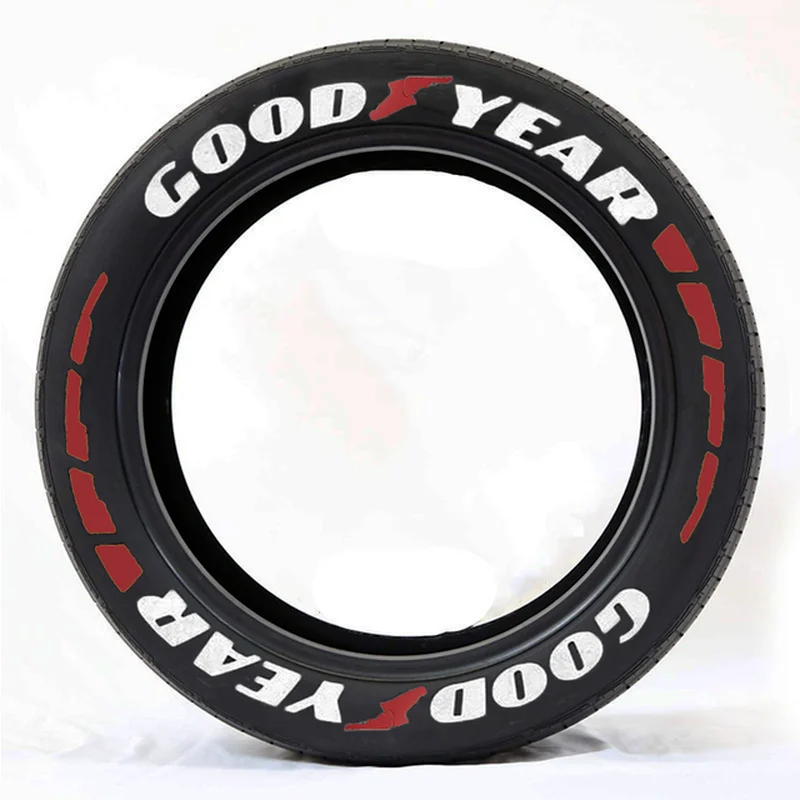 Tire Letter Stickers for Car Motorcycle Wheels Label Decals 3D PVC Waterproof Racing Tire Letterings Stickers DIY Styling