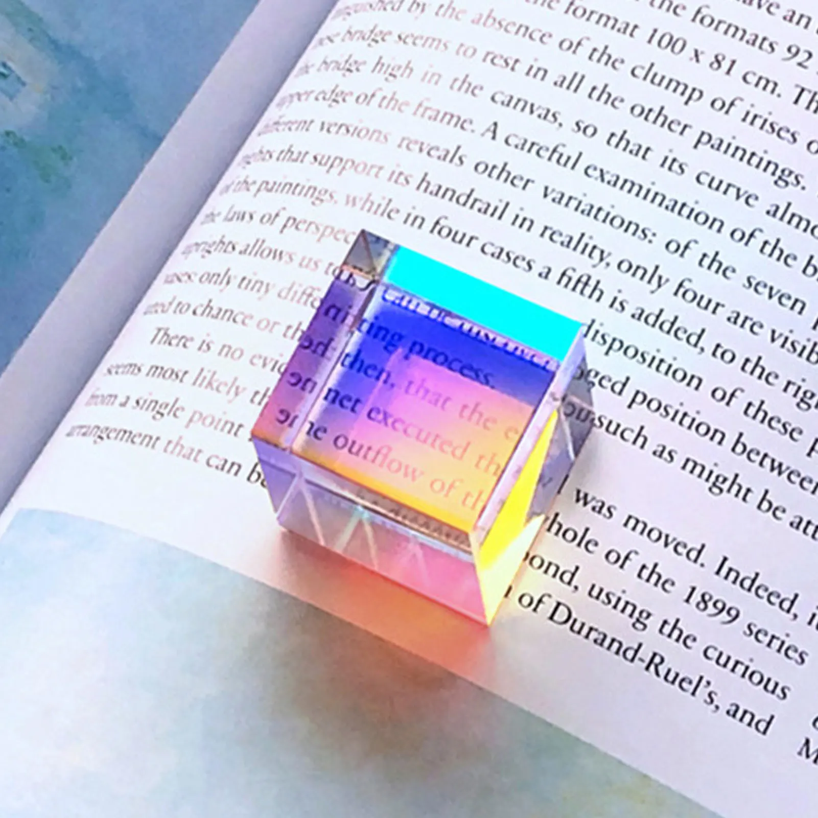 

12.7mm Color Cube Prism Crystal Cube Prism Cube for Home Office Decor Cube Optical Prisma Photography with Hexahedral Prism