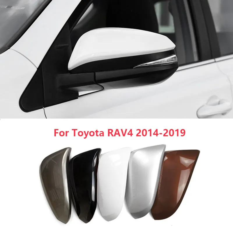 Cubierta de espejo retrovisor lateral para Toyota RAV4, carcasa de soporte para puerta, tapa de espejo, 2014, 2015, 2016, 2017, 2018