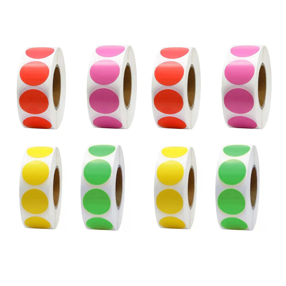 

Label Stickers Code Dot Circle Multicolor Decal Removable Color Supplies Office Birthday Kitgift Girl Gamescolouring Books